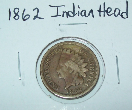 1862 Indian Head Cent Penny Coin