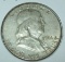 1961-D Franklin Half Dollar 90% Silver Coin