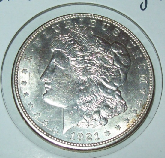 1921-D Morgan Silver Dollar AU Nice Coin