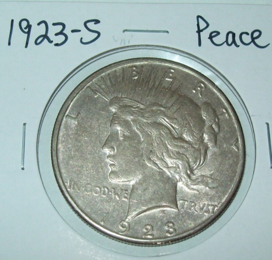 1923-S Peace Silver Dollar Nice Coin