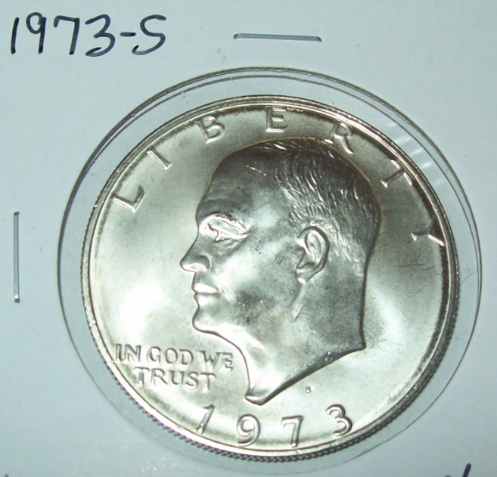 1973-S 40% Silver Eisenhower Dollar IKE Coin