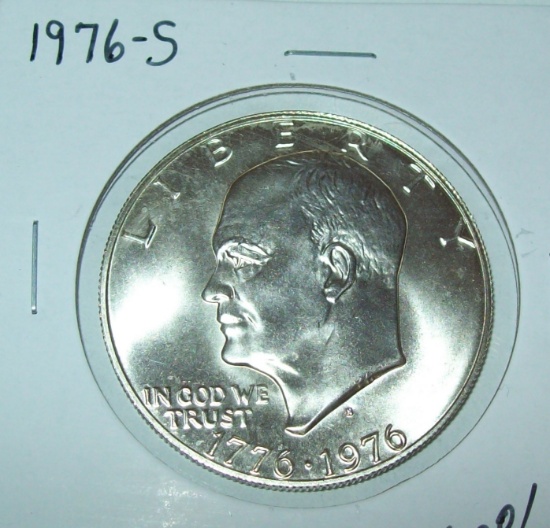 1976-S BU 40% Silver Eisenhower Dollar IKE Coin