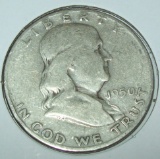 1950-D Franklin Half Dollar 90% Silver Coin