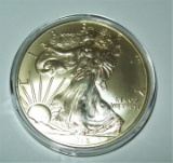 2015 American Silver Eagle 1 troy oz. .999 Fine Silver Dollar Coin Gold Gilded