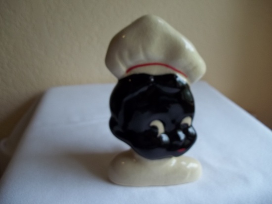 Ceramic Pottery Black Boy Man Chef Wall Pocket