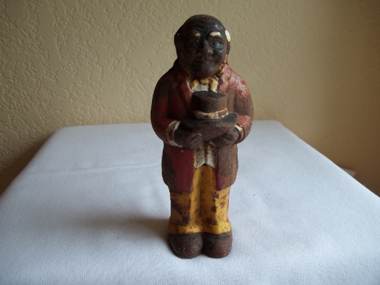Small Cast Iron Uncle Moses Bank Does Have Paint Wear