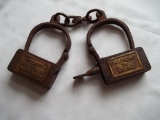 Iron Negro Woman Or Child Only Handcuffs Cuffs Property Of Georgetown County Plantation Police