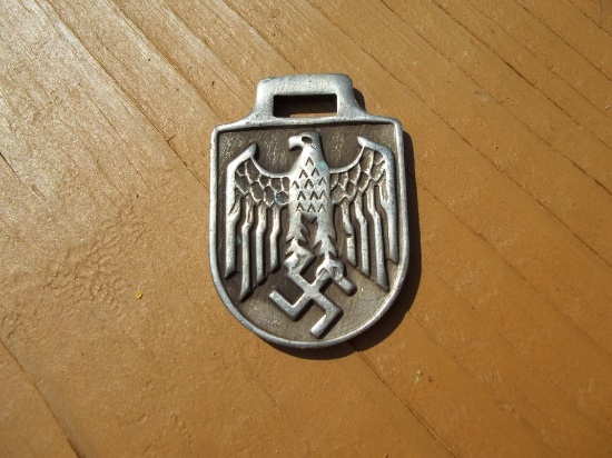 Metal Nazi Germany Officer Watch Fob Swastika Eagle