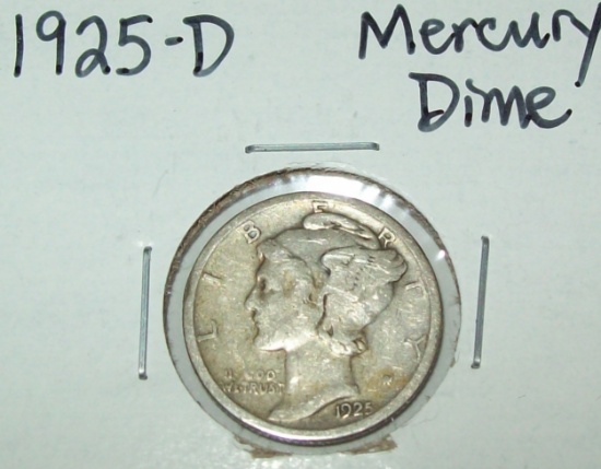 1925-D Mercury Dime Silver Coin