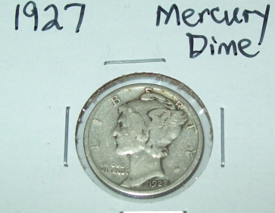 1927 Mercury Dime Silver Coin