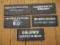 5 Heavy Cast Iron Segregation Signs Colored Seated In Rear Public Swimming Pool White Only Etc.