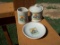 Little Black Sambo Ceramic Pottery Condiment Set Sugar Butter Plate & Creamer