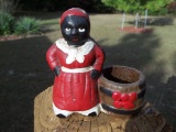 Cast Iron Black Mammy Toothpick Holder Or Match Holder Black Lady Black Americana
