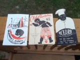 Lot of 3 Black Americana Restaurant Menus Pick A Rib Mammy's Shanty & Club Plantation