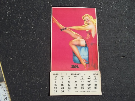 Royal Crown Cola Soda Pin Up Girl Calendar 1950