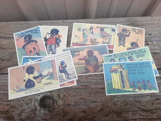 Lot Of 15 Black Americana Postcards Unused Condition Great Variety Humorous