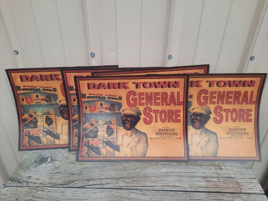 Lot Of 5 Dark Town General Store Heavy Paper Stock Prints Posters