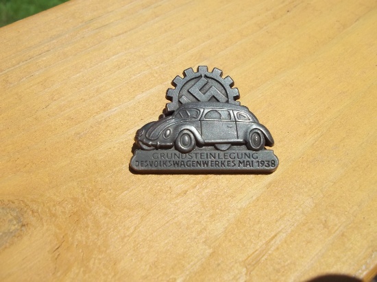 1938 Volkswagen Nazi Germany Car Plant Opening Pin