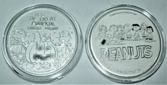 2021 Peanuts It's the Great Pumpkin Charlie Brown 1 troy oz. .999 Fine Silver Round