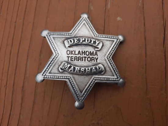 Metal Deputy Marshal Oklahoma Territory Badge