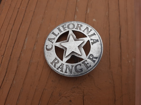Metal Round California Ranger Badge