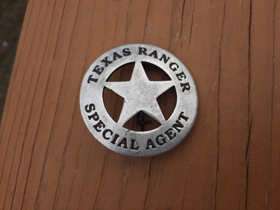 Metal Texas Ranger Special Agent Badge