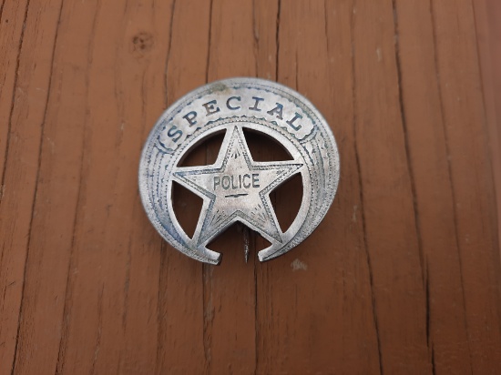 Metal Special Police Badge Cutout Star
