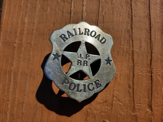 Metal Union Pacific U.P. RR Railroad Police Shield Badge