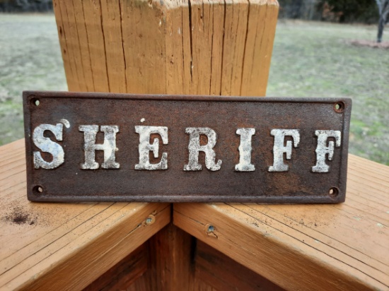 Cast Iron Sheriff Sign Plaque