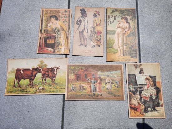 Lot Of 6 Trade Cards Kee Kee Tea Piano Swift And Company Chicago