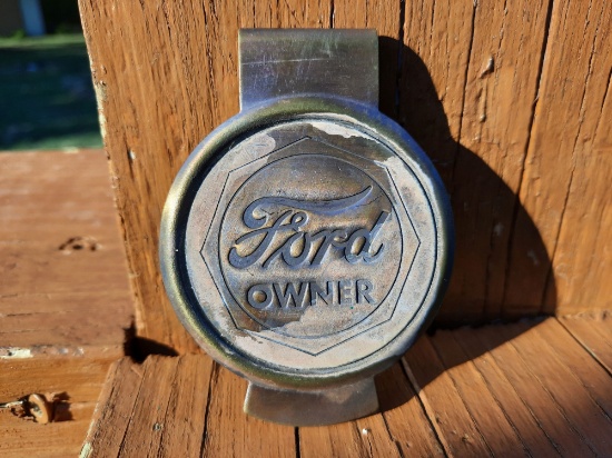 Brass Ford Owner Money Clip Car Auto Collectible