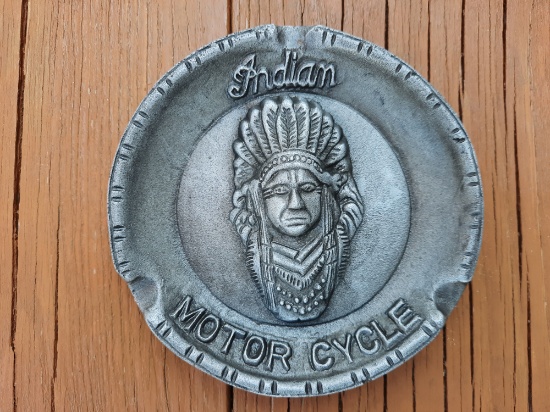 Indian Motorcycles Indian Native American Chief Head Cast Aluminum Ash Tray Ashtray