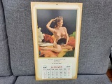 1957 Ricks Auto Repair Nude Pinup Garage Gas Station Sexy Calendar Long Beach Ca