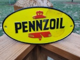 Cast Iron Pennzoil Liberty Bell Sign or Plaque