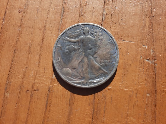 1936 Walking Liberty US Half Dollar Coin 90% Silver