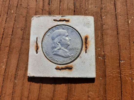 1954 Franklin Half Dollar Coin 90% Silver United States Of America