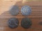 Lot of 4 Brass Brothel Whore House Tokens