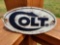 Old Cast Iron Oval Colt Firearms Sign