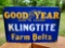 Porcelain Good Year Klingtite Farm Belts Sign Ag Dealer Sign