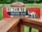 Old Tin Metal Embossed Sinclair Motor Oils Best For Ford Cars Sign