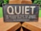 Heavy Cast Iron Railroad Sign Quiet Is Requested For The Benefit Of Those Retired Pullman Company