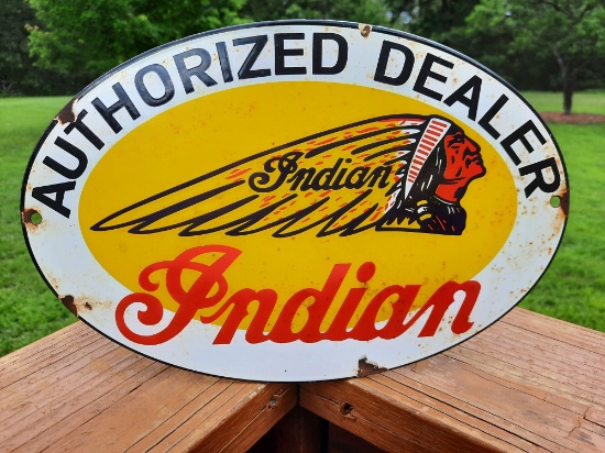 Advertising Sign Porcelain Cast Iron Paper Auction