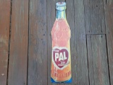 Large Tall Heavy Cardboard Pal Orange Soda Advertising Sign