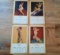 4 Nude Pin-up Girl Calendars Auto Service 1960, 1956, 1962 & 1957