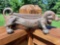Cast Iron Boot Scraper Wells Fargo & Co Express Dachshund Weiner Dog Doorstop