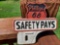 Cast Iron Phillips 66 Safety Pays License Plate Topper Fob Gas Oil Advertising