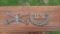 2 Heavy Brass US Military & 7 Cavalry Company A Crossed Swords