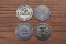Lot of 4 Brass Brothel Whore House Tokens