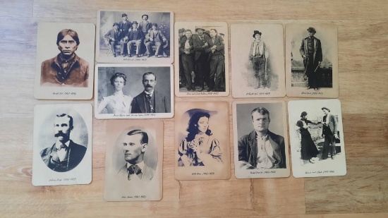 Lot of 12 Outlaw Out Law Photos Jesse James Wild Bunch Doc Holliday Johnny Ringo & More