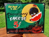 Heavy Porcelain Picaninny Freeze 5 Cent Sign Eat Seeds n All Great Graphics